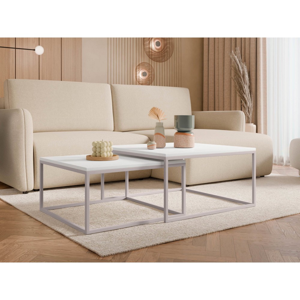 Σετ τραπεζάκια σαλονιού Dual  76x76x39