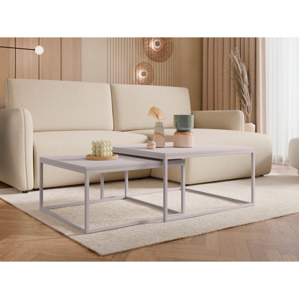 Σετ τραπεζάκια σαλονιού Dual  76x76x39