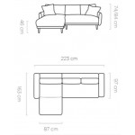 Γωνιακός καναπές Solace-Ekrou-Δεξιά