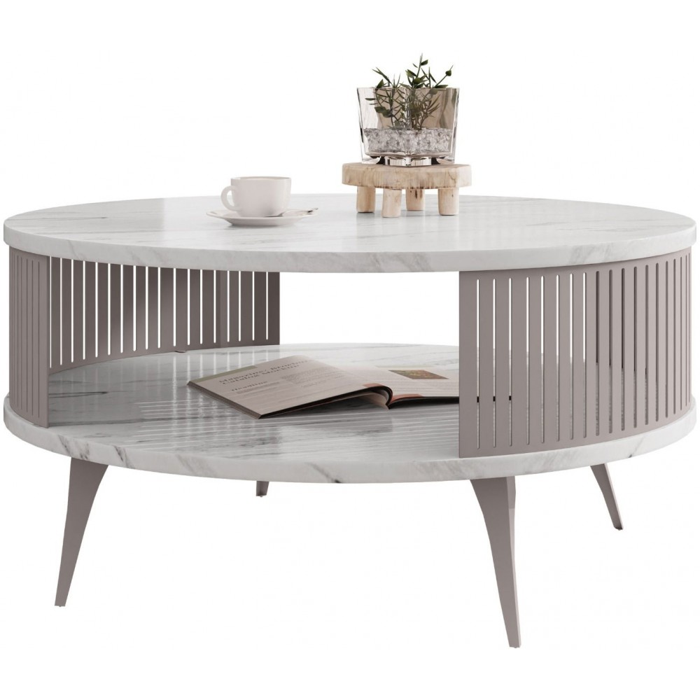 Τραπεζάκι σαλονιού Roenni III-Leuko Marmaro