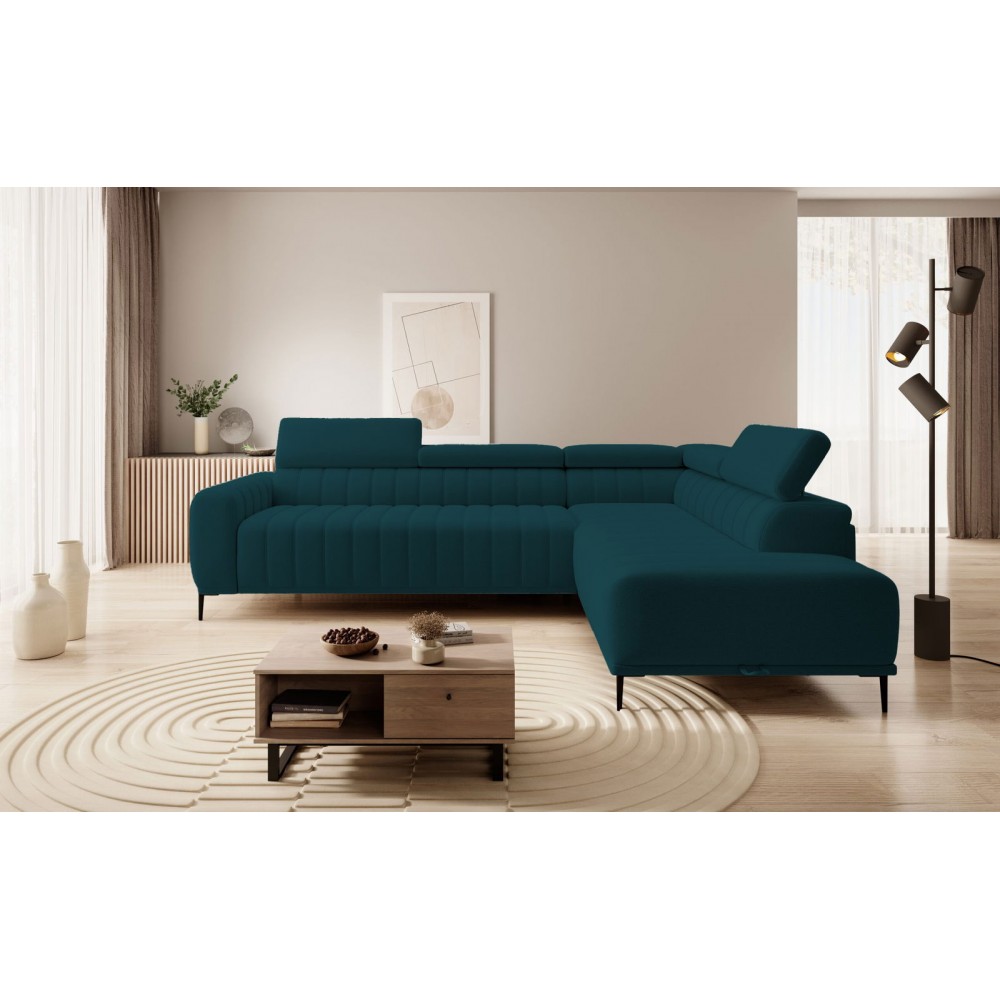 Γωνιακός καναπές Elysia-Prasino-Δεξιά