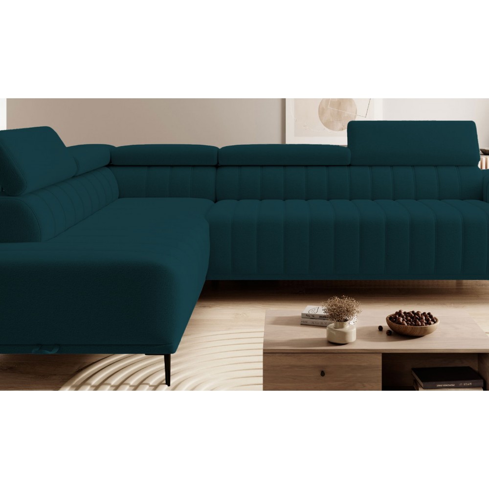 Γωνιακός καναπές Elysia-Prasino-Δεξιά