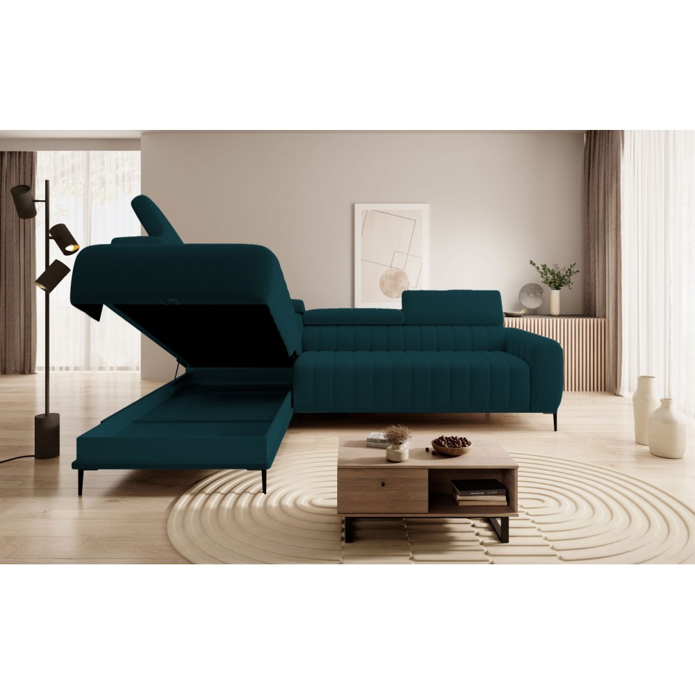 Γωνιακός καναπές Elysia-Prasino-Αριστερή