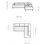 Γωνιακός καναπές Elysia-Mple-Δεξιά