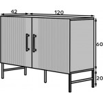 Μπουφές Ravenn 120x42x80