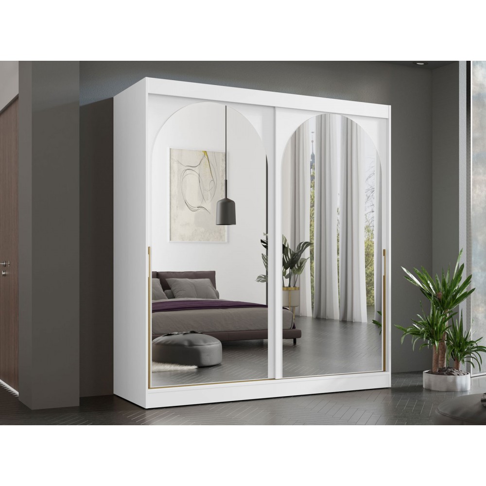 Ντουλάπα Modin συρόμενη-Leuko-Μήκος: 200 εκ.