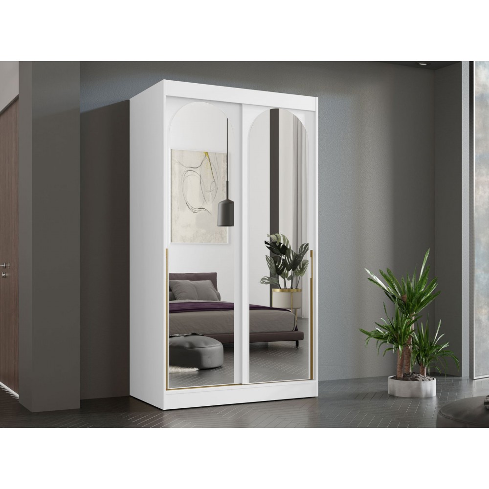 Ντουλάπα Modin συρόμενη-Leuko-Μήκος: 120 εκ.