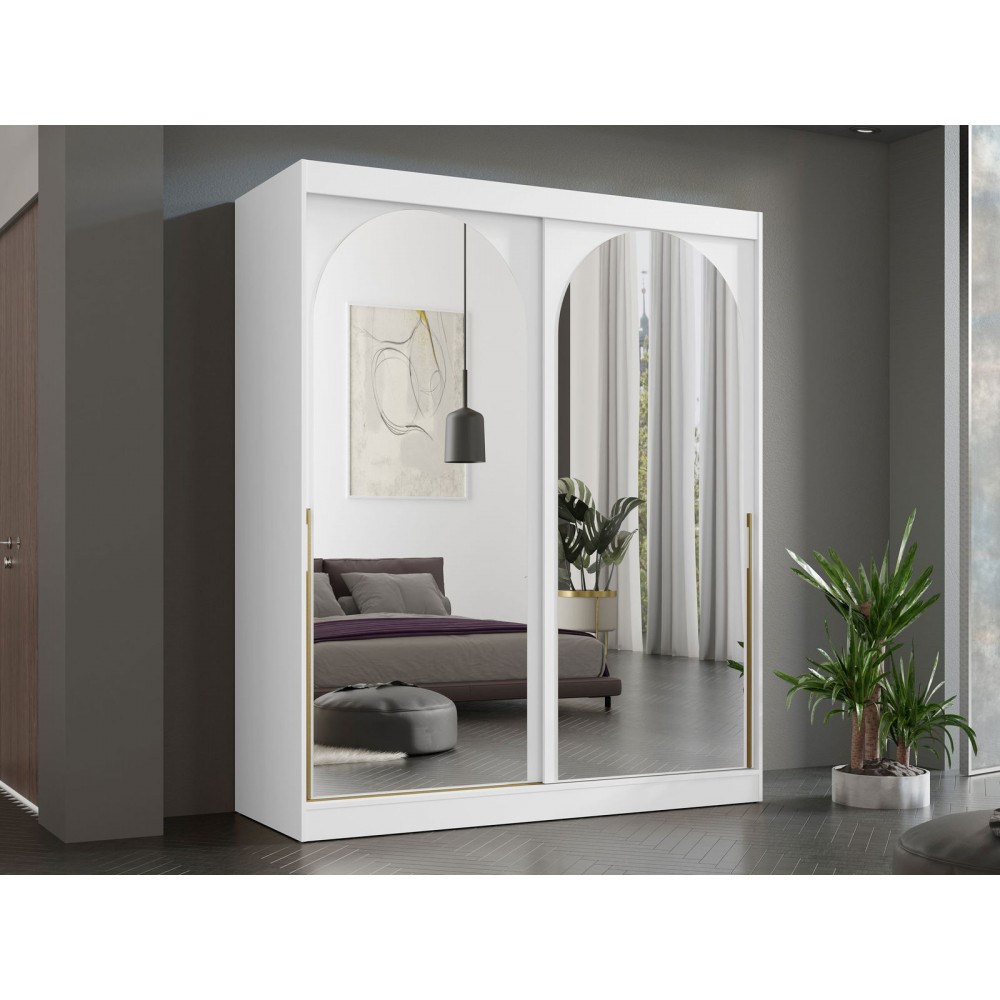 Ντουλάπα Modin συρόμενη-Leuko-Μήκος: 180 εκ.