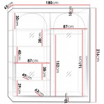 Ντουλάπα Modin συρόμενη-Leuko-Μήκος: 180 εκ.