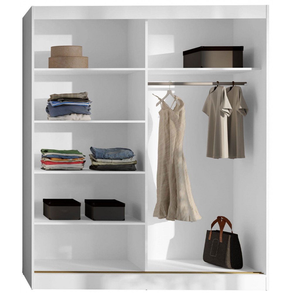 Ντουλάπα Modin συρόμενη-Leuko-Μήκος: 180 εκ.