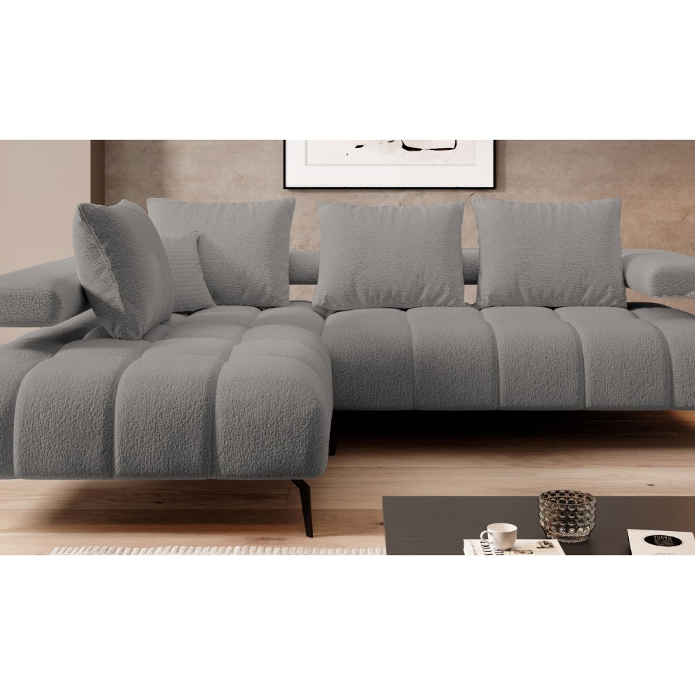 Γωνιακός καναπές Magnito-Ekrou-Αριστερή