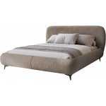 Επενδυμένο κρεβάτι Moe-Silver Gray-200 x 200