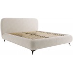 Επενδυμένο κρεβάτι Moe-Silver Gray-200 x 200