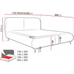 Επενδυμένο κρεβάτι Moe-Gkri-200 x 200