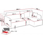 Γωνιακός καναπές Como-Gkri Anoixto