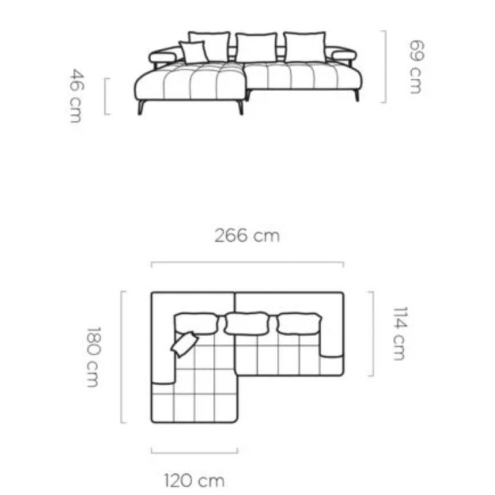 Γωνιακός καναπές Magnito Mini-Kyparissi-Αριστερά