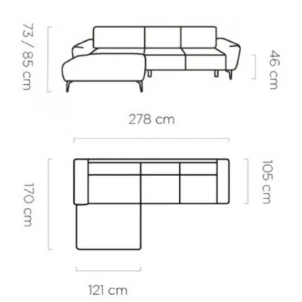 Γωνιακός καναπές Sanur-Gkri-Δεξιά