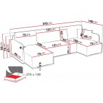 Γωνιακός καναπές Como U-Kitrino