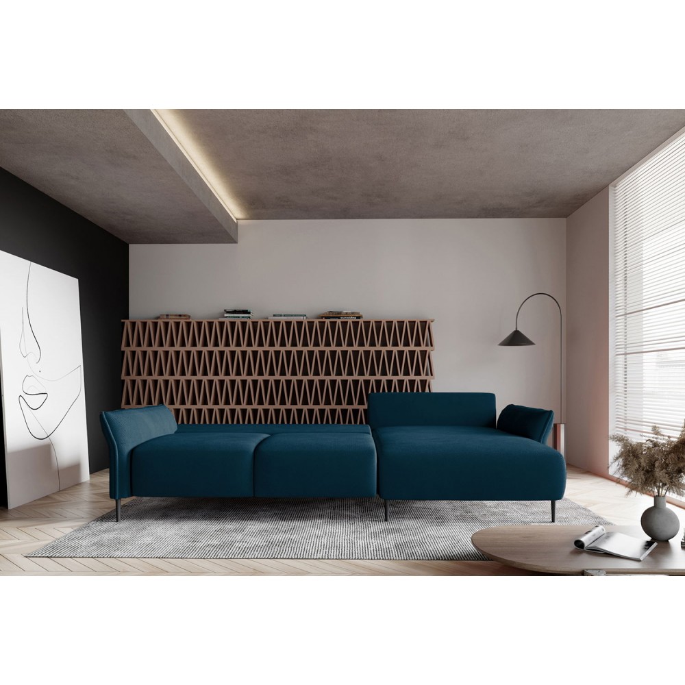 Γωνιακός καναπές Josephine -Petrol-Αριστερή