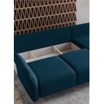 Γωνιακός καναπές Josephine -Petrol-Αριστερή