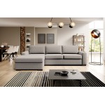 Γωνιακός καναπές Orchid-Ekrou-Αριστερή