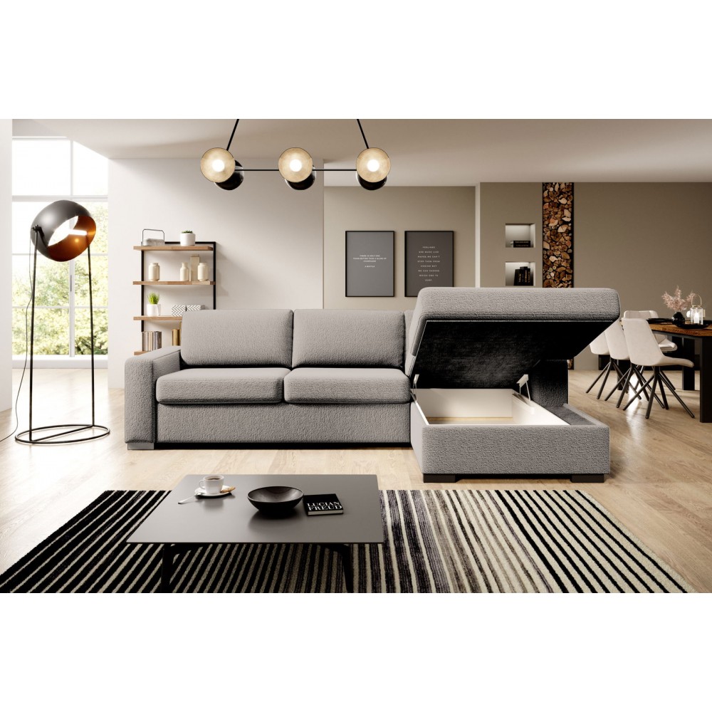 Γωνιακός καναπές Orchid-Ekrou-Αριστερή