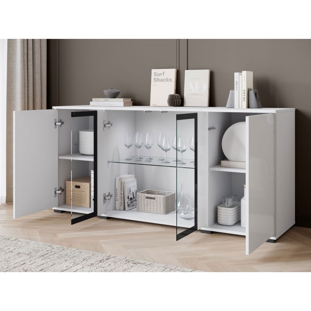 Μπουφές Caro SB 4D-Leuko-Leuko gualistero 150x40x70