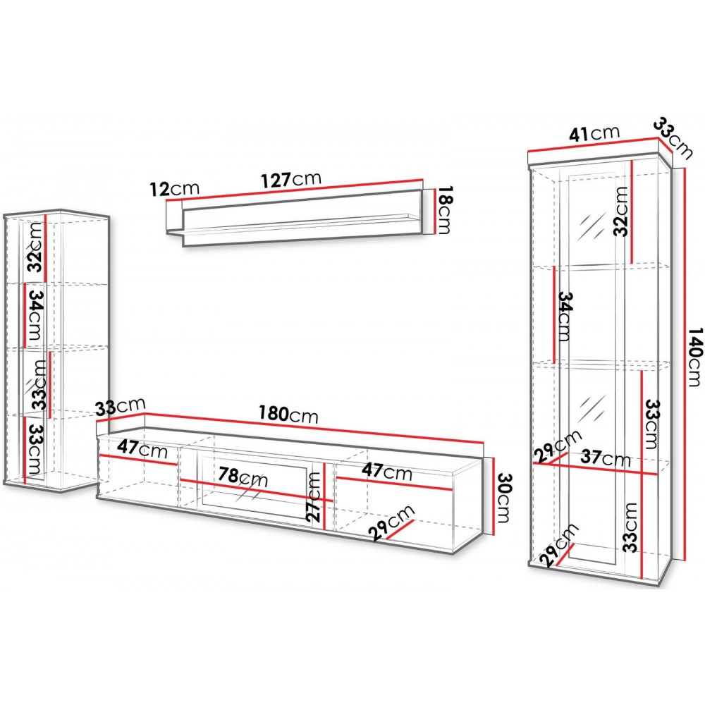 Σύνθετο σαλονιού Caro-Mauro