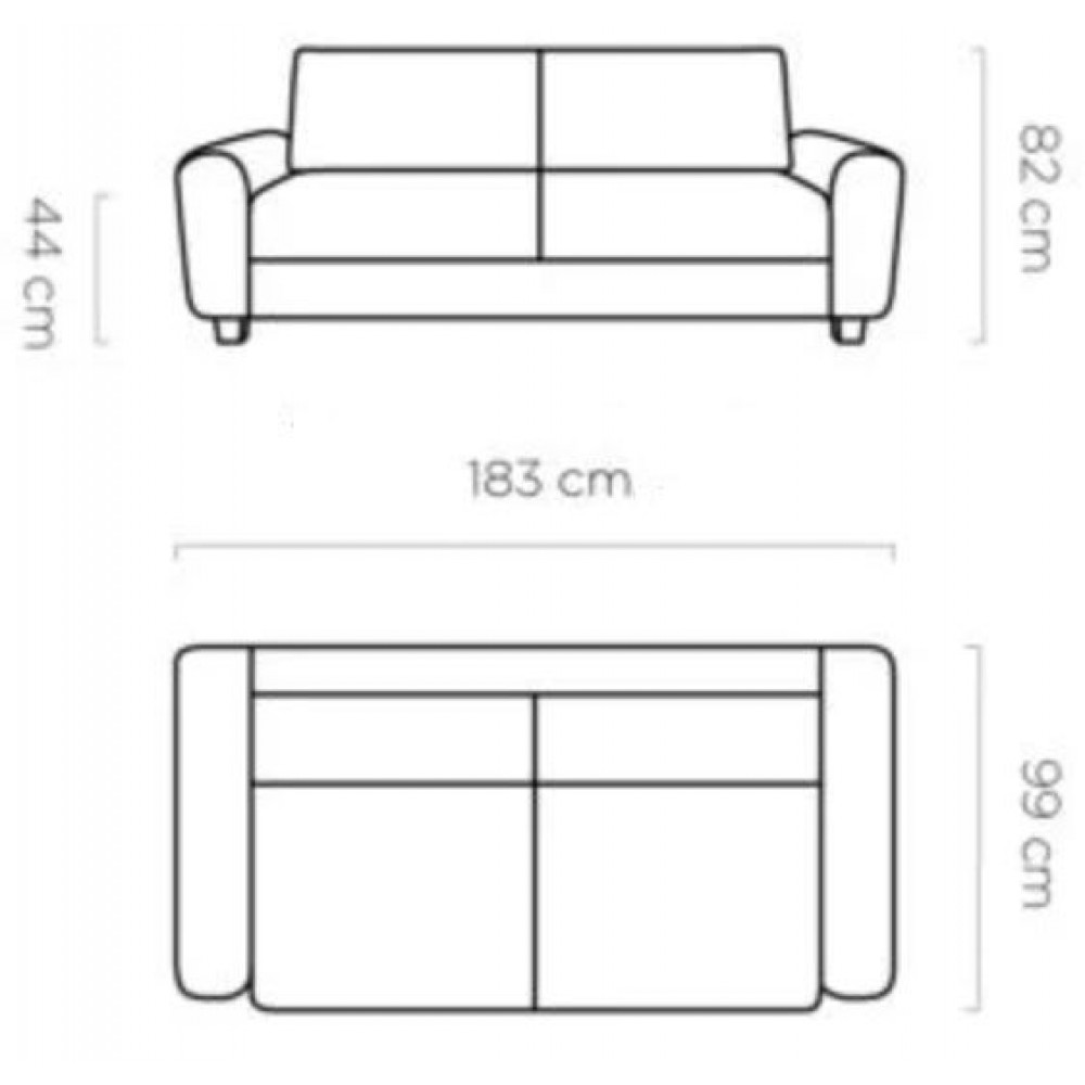 Καναπές Riviera διθέσιος-Gkri