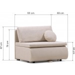 Πολυθρόνα - Κρεβάτι Boucle-Beige 101x83x87