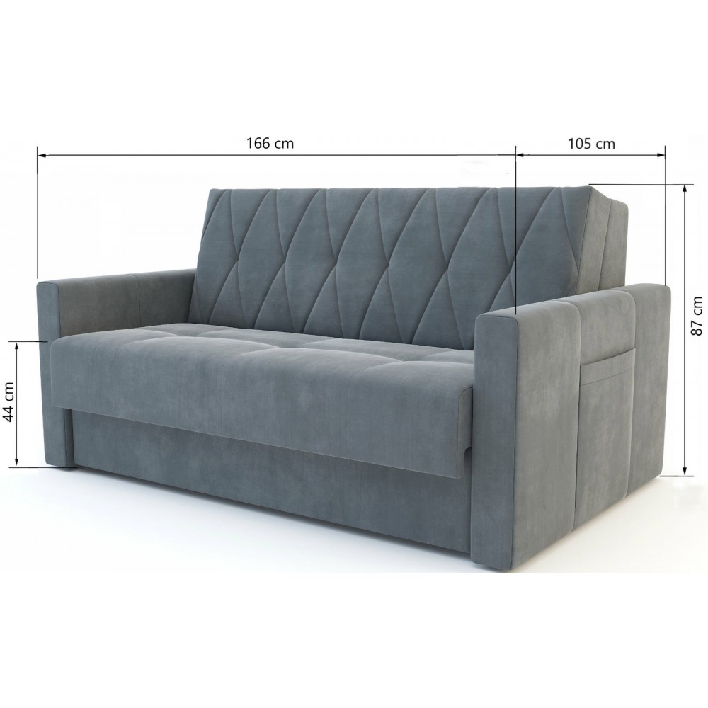 Καναπές - κρεβάτι Rhombus-Kafe 166x105x87