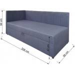 Καναπές - κρεβάτι Linear-Mpez 205x95x92