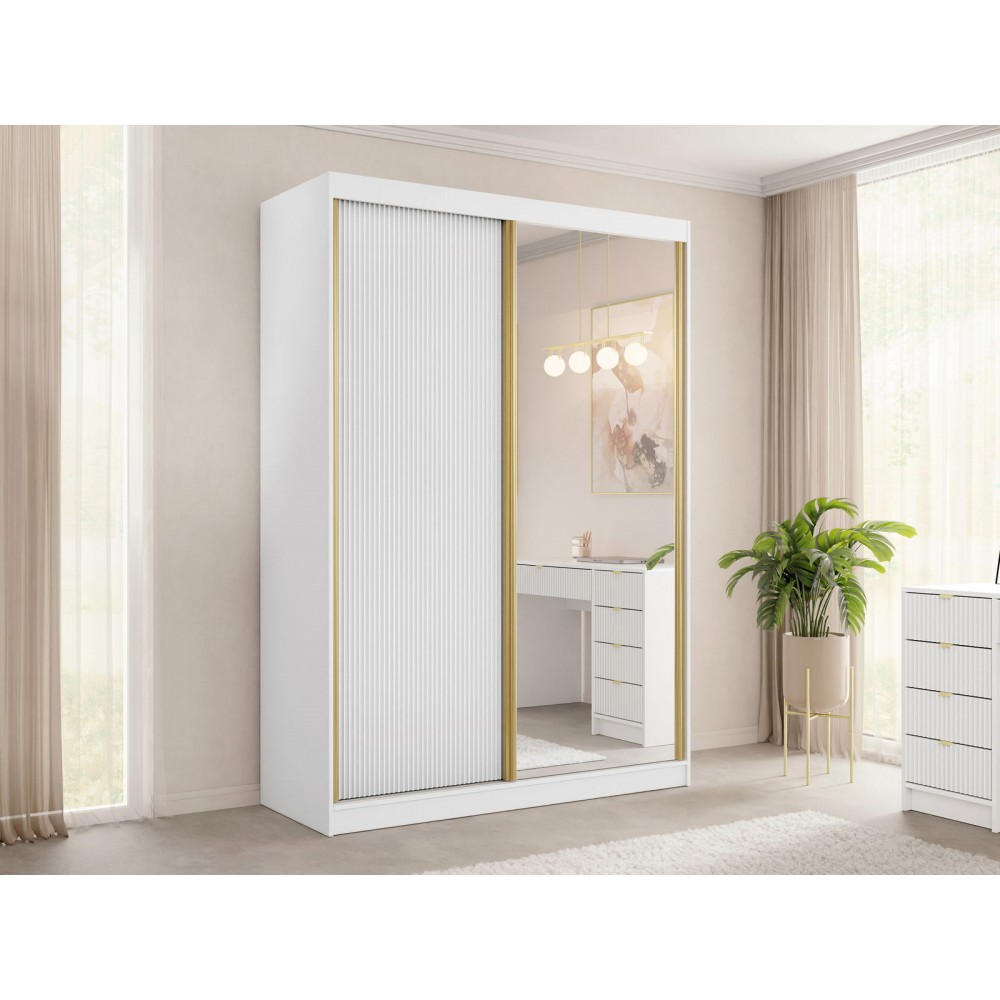 Ντουλάπα Tireno 2D συρόμενη - Λευκή