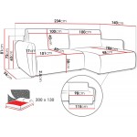 Γωνιακός καναπές Goya Slim-Anthraki