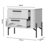 Κομοδίνο Dutchess 2D 73x40.4x61