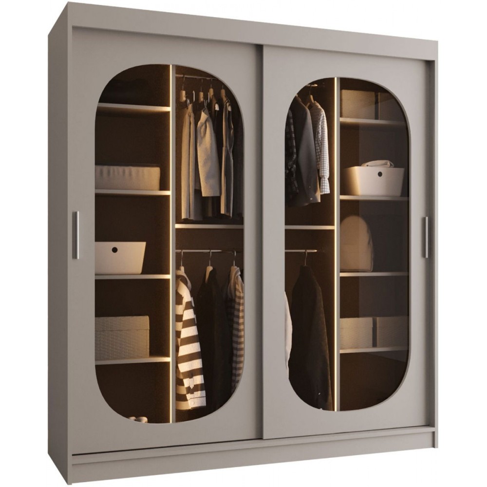 Ντουλάπα Bahrajn 180 συρόμενη-Cashmere