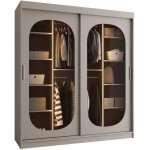 Ντουλάπα Bahrajn 180 συρόμενη-Cashmere