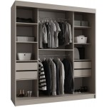 Ντουλάπα Bahrajn 180 συρόμενη-Cashmere