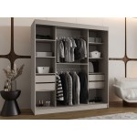 Ντουλάπα Bahrajn 180 συρόμενη-Cashmere