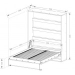 Κρεβάτι τοίχου Aether II-Fusiko-Leuko-140 x 200