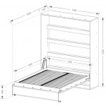 Κρεβάτι τοίχου Aether II-Leuko-Mauro-120 x 200