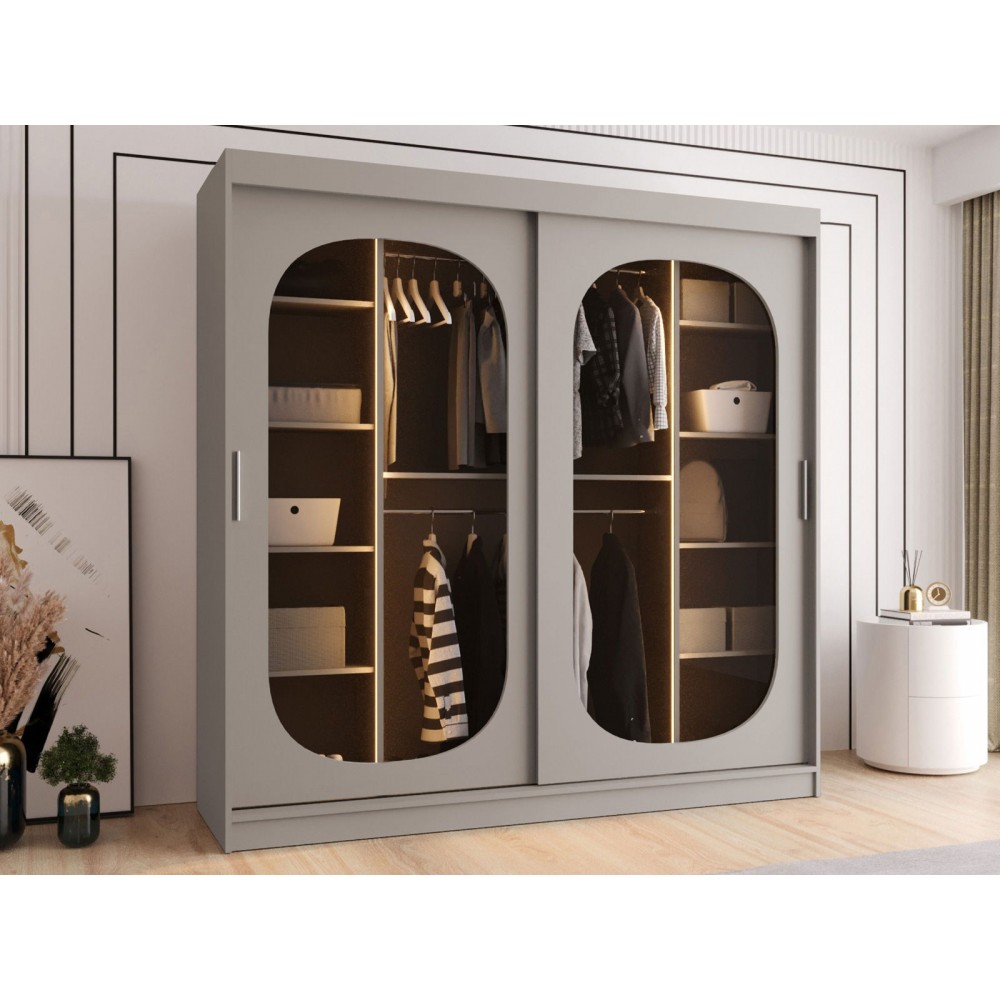 Ντουλάπα Bahrajn 200 συρόμενη-Cashmere