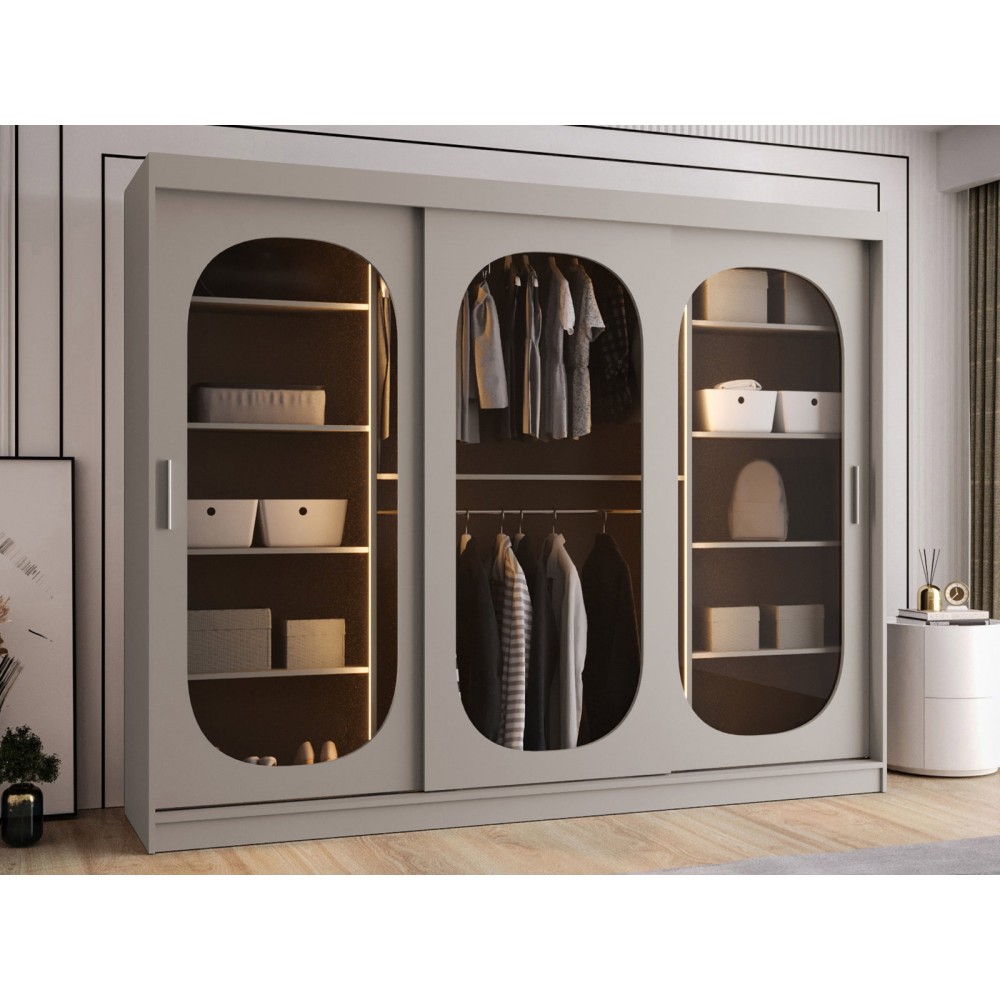 Ντουλάπα Bahrajn Plus συρόμενη 250x62x200