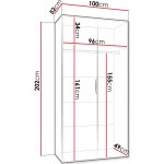 Ντουλάπα Malaga δίφυλλη-Mauro