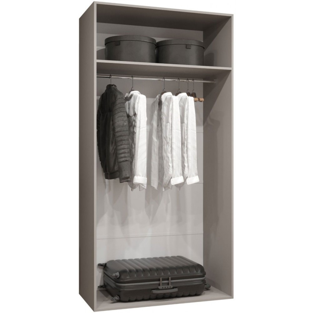 Ντουλάπα Malaga plus δίφυλλη-Leuko