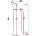 Ντουλάπα Malaga plus δίφυλλη-Artisan