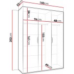 Ντουλάπα Malaga plus τρίφυλλη-Artisan