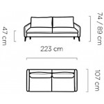 Καναπές Nebel τριθέσιος-Mple 223x107x74