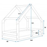 Παιδικό Κρεβάτι Demko 164x85x151