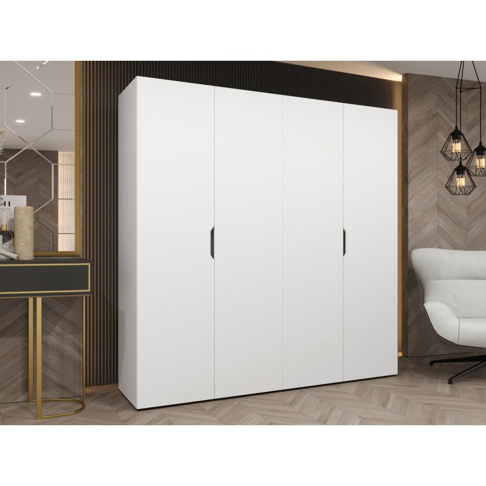 Ντουλάπα Malaga τετράφυλλη-Leuko